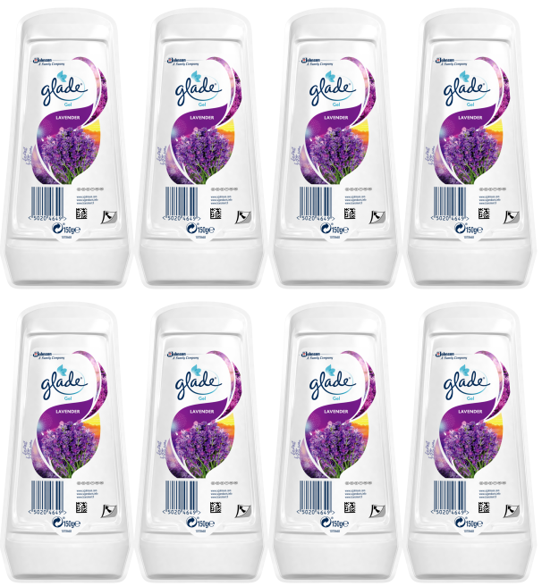 8 x Glade Gel Freshener Lavender 150G