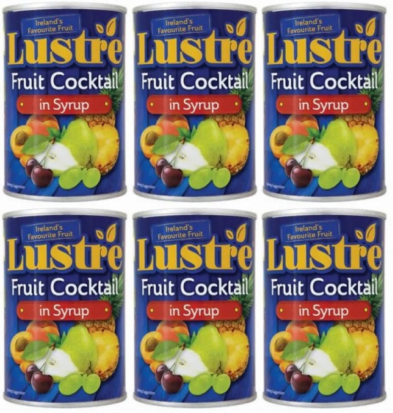 6 x Lustre Fruit Cocktail In Light Syrup 2 X 410G