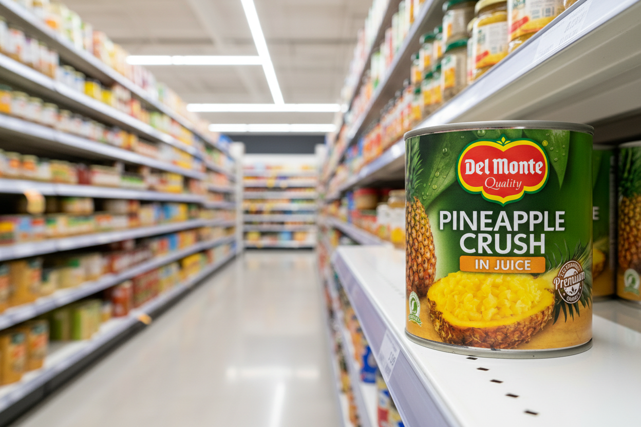 12 x Del Monte Pineapple Crushed In Juice 432Gm