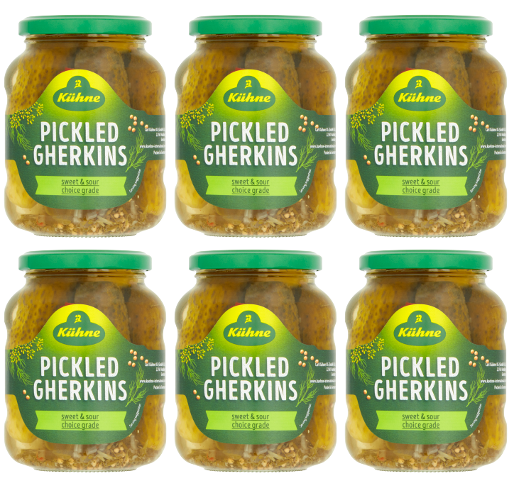6 x Kuhne Gherkins 330G