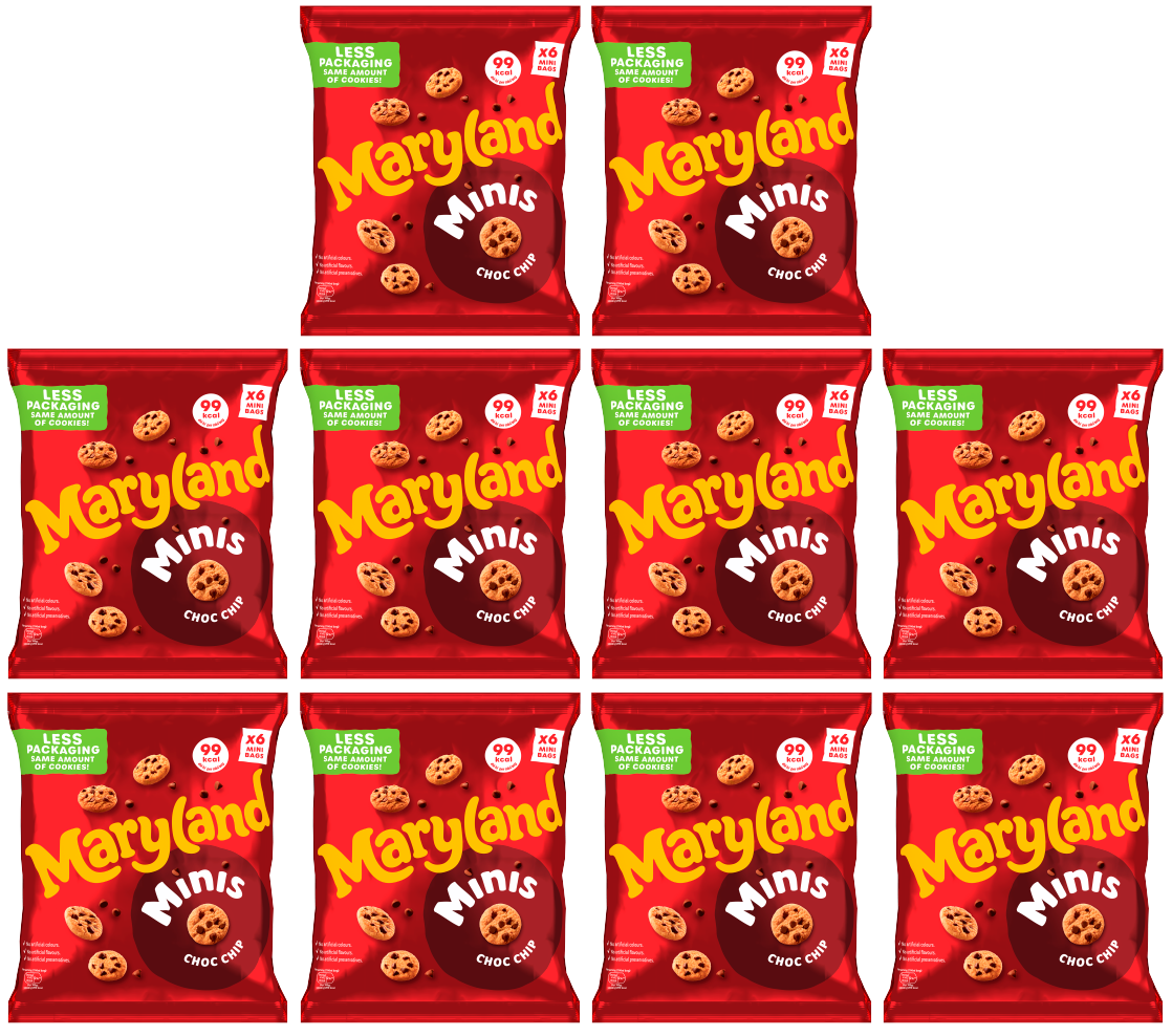 10 x Maryland Mini Chocolate Chip Cookies 6pk - 6PK