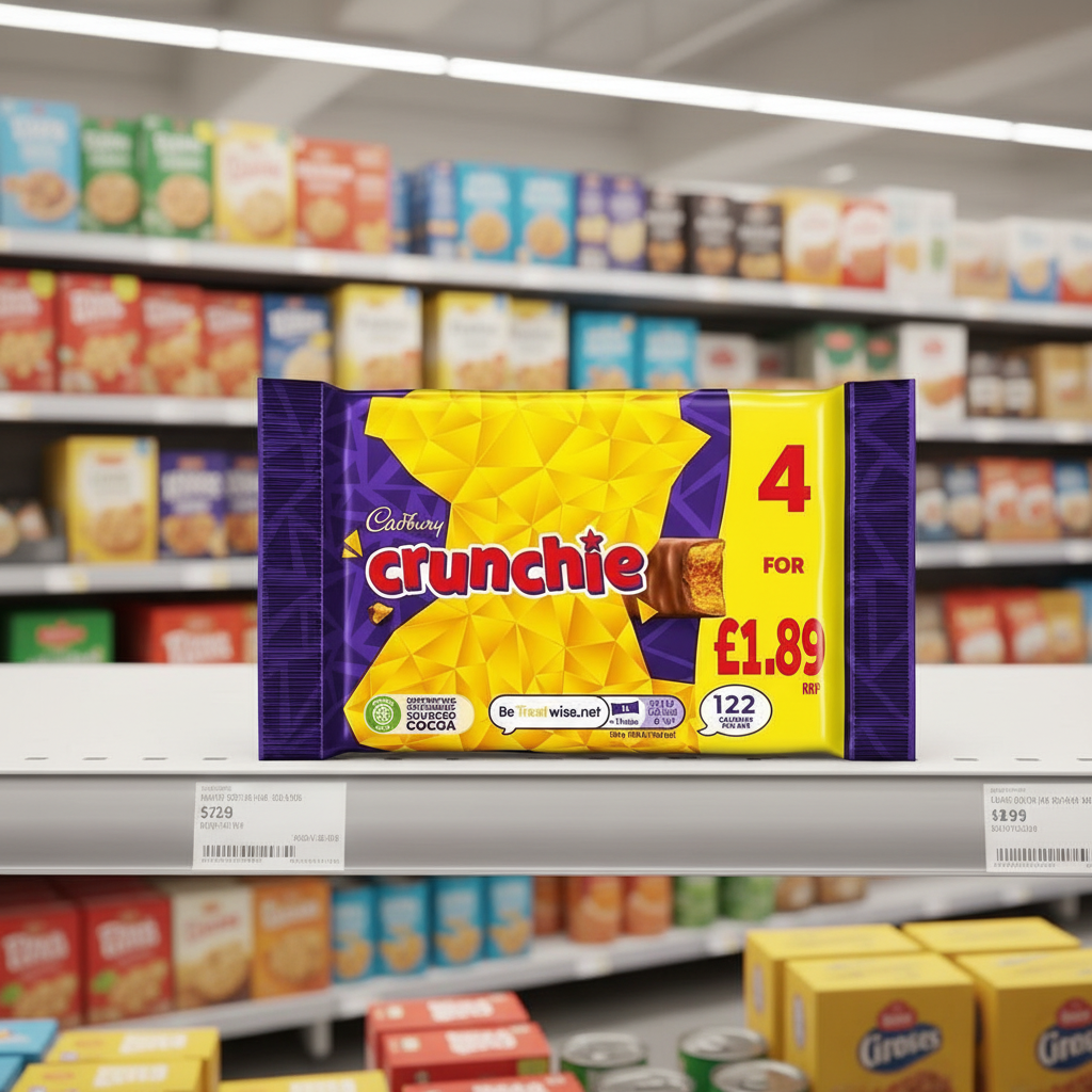 10 x Cadbury Crunchie 4pk - 107.4GM