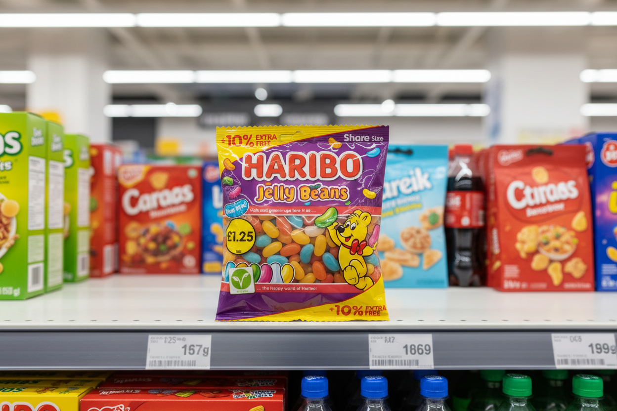 12 x Haribo Jelly Beans (10% Extra Free) - 154GM