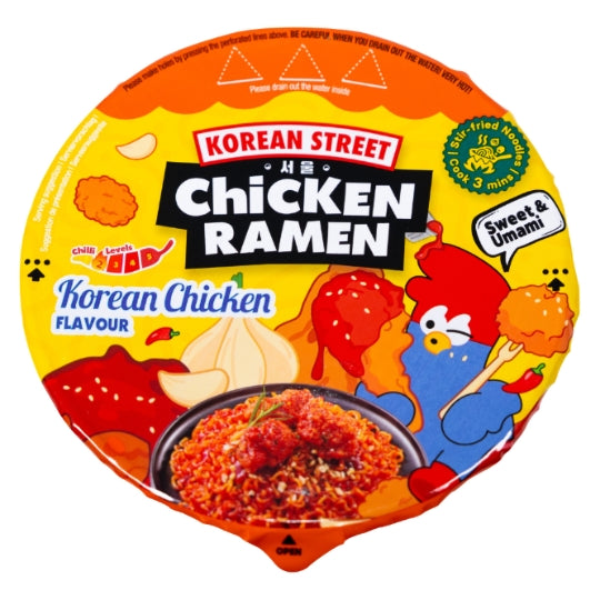 12 X Korean Street K-Chicken Bowl Noodles - 112G