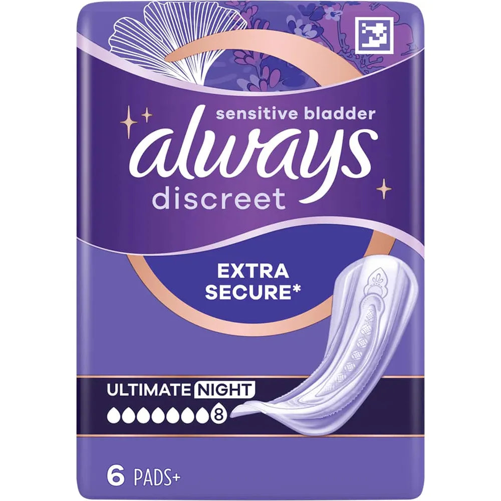 6 x Always Discreet Ultimate Night - 6 PACK