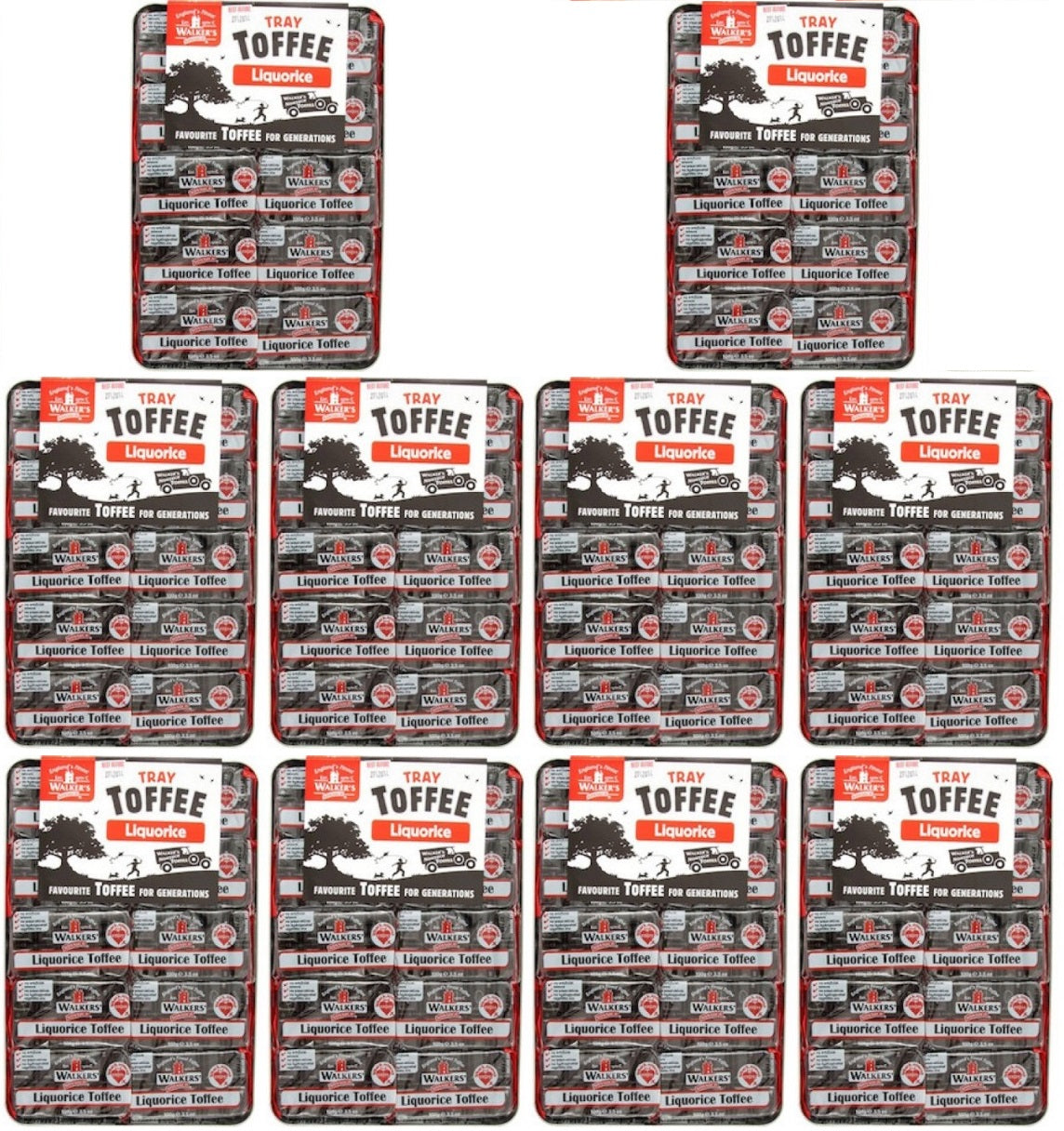 10 x Tray Walkers Liquorice Toffee 100Gm