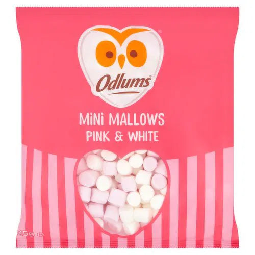 12 x Odlums Mini Mallows Pink & White 125G
