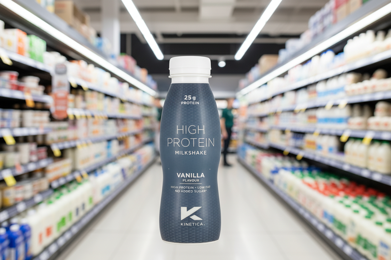 12 x Kinetica High Protein Milkshake Vanilla Flavour 330Ml
