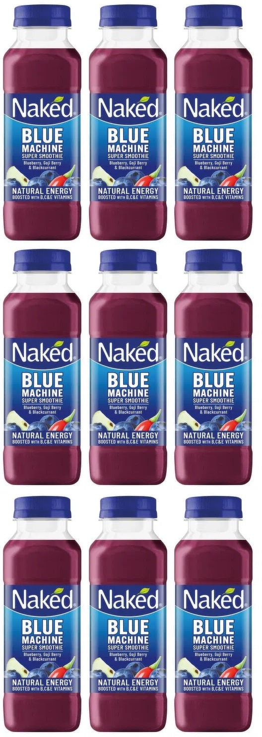 9 x Naked Blue Machine Blueberry Smoothie 300Ml