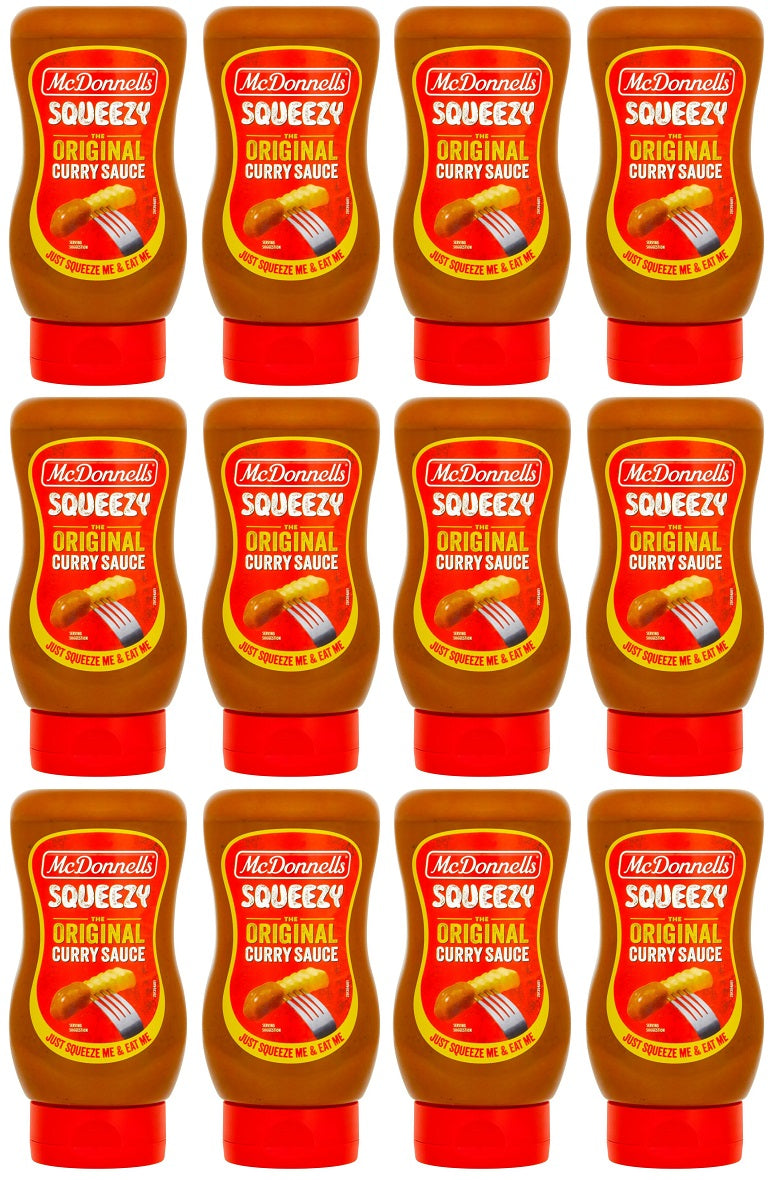 12 x Mcdonnells Squeezy The Original Curry Sauce 350G