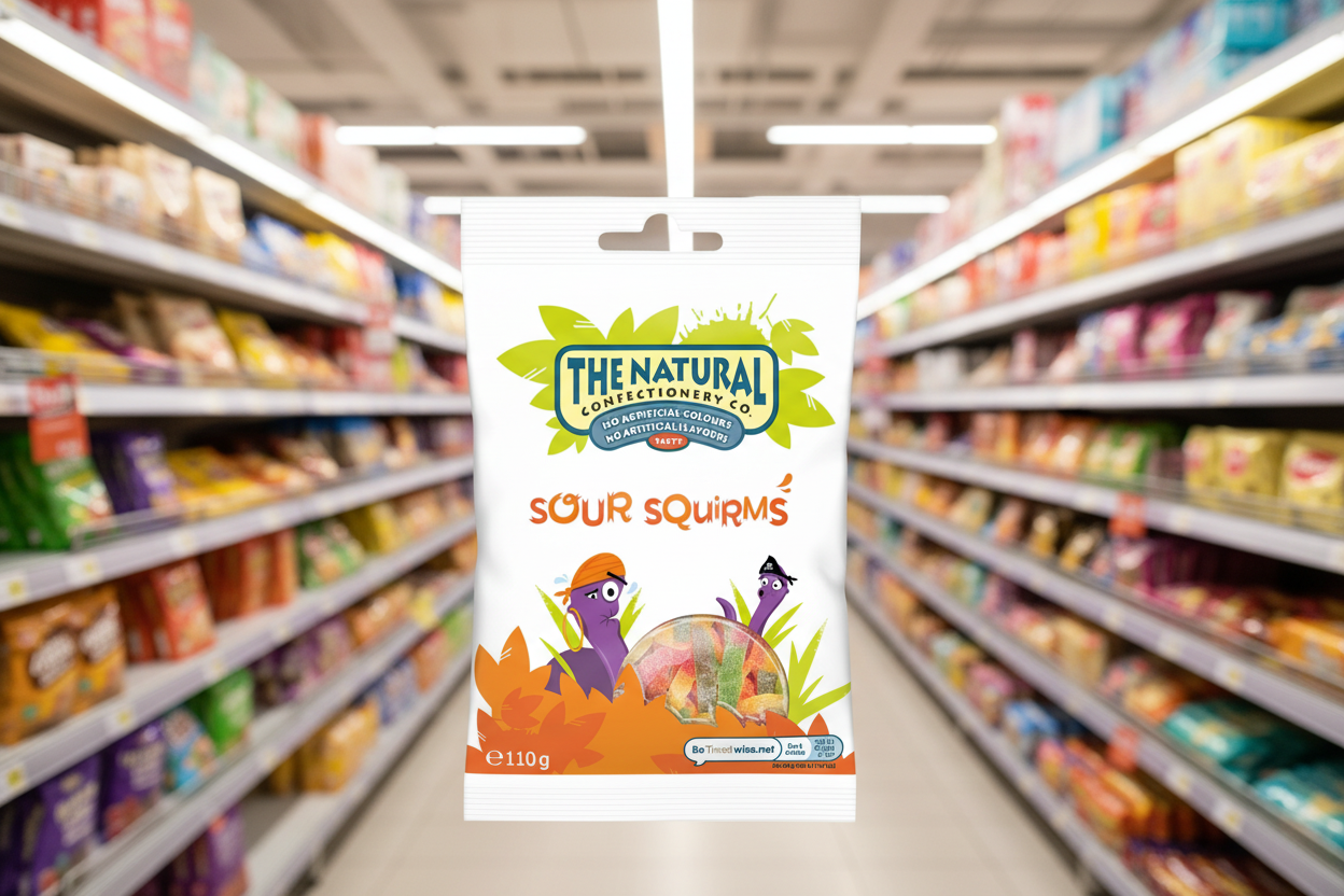 10 x The Natural Confectionery Co. Sour Squirms 110G