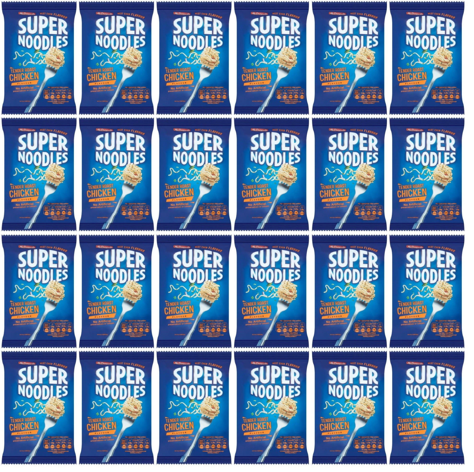 24 x Mcdonnells Super Noodles Tender Roast Chicken Flavour 85G