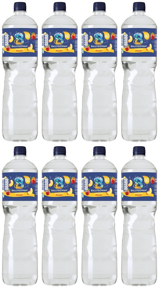 8 x Ballygowan Hint Of Fruit Peach 1.5L