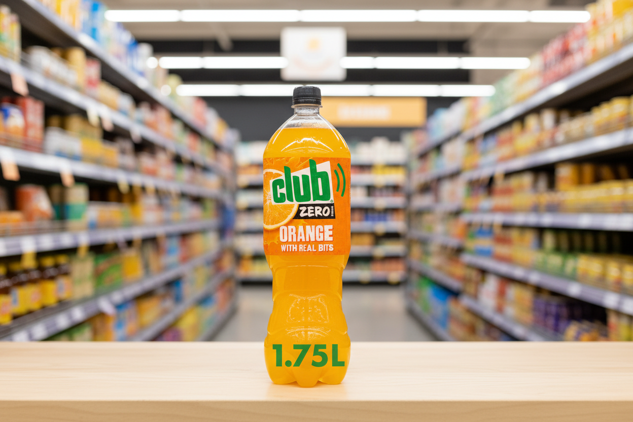 8 x Club Zero Sugar Orange With Real Bits 1.75 Litres