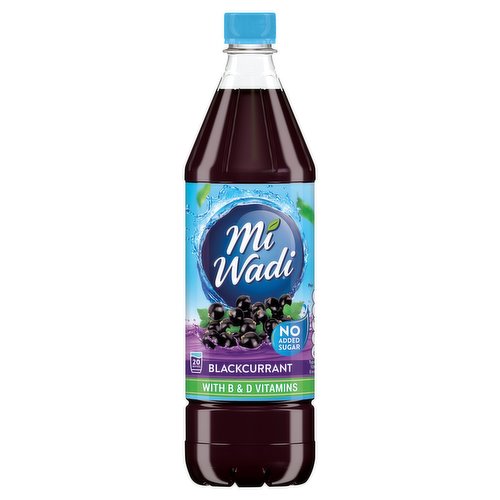 12 x Mi Wadi Blackcurrant With B & D Vitamins 1L