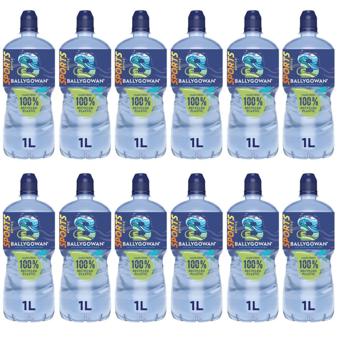 12 x Ballygowan Still Natural Mineral Water Sports Bottle 1L