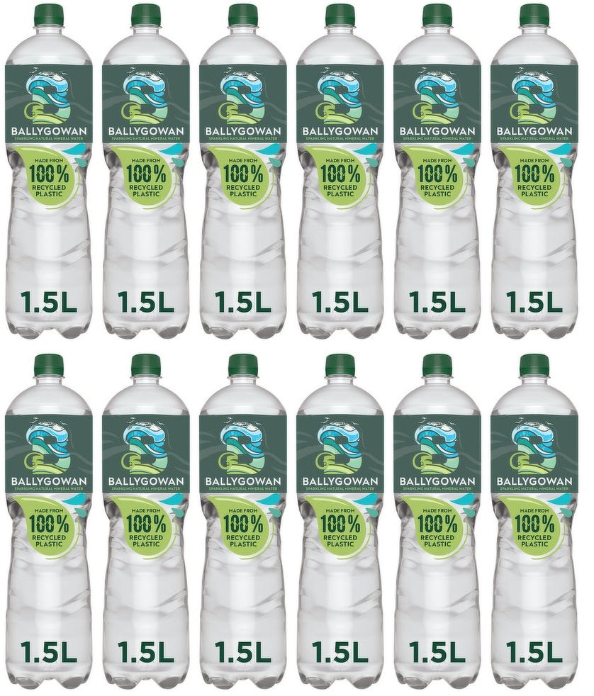 12 x Ballygowan Sparkling Natural Mineral Water 1.5L