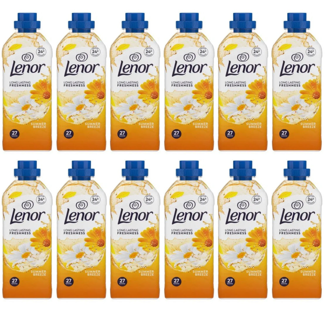12 x Lenor Fabric Conditioner 27 Washes Summer Breeze 891ml