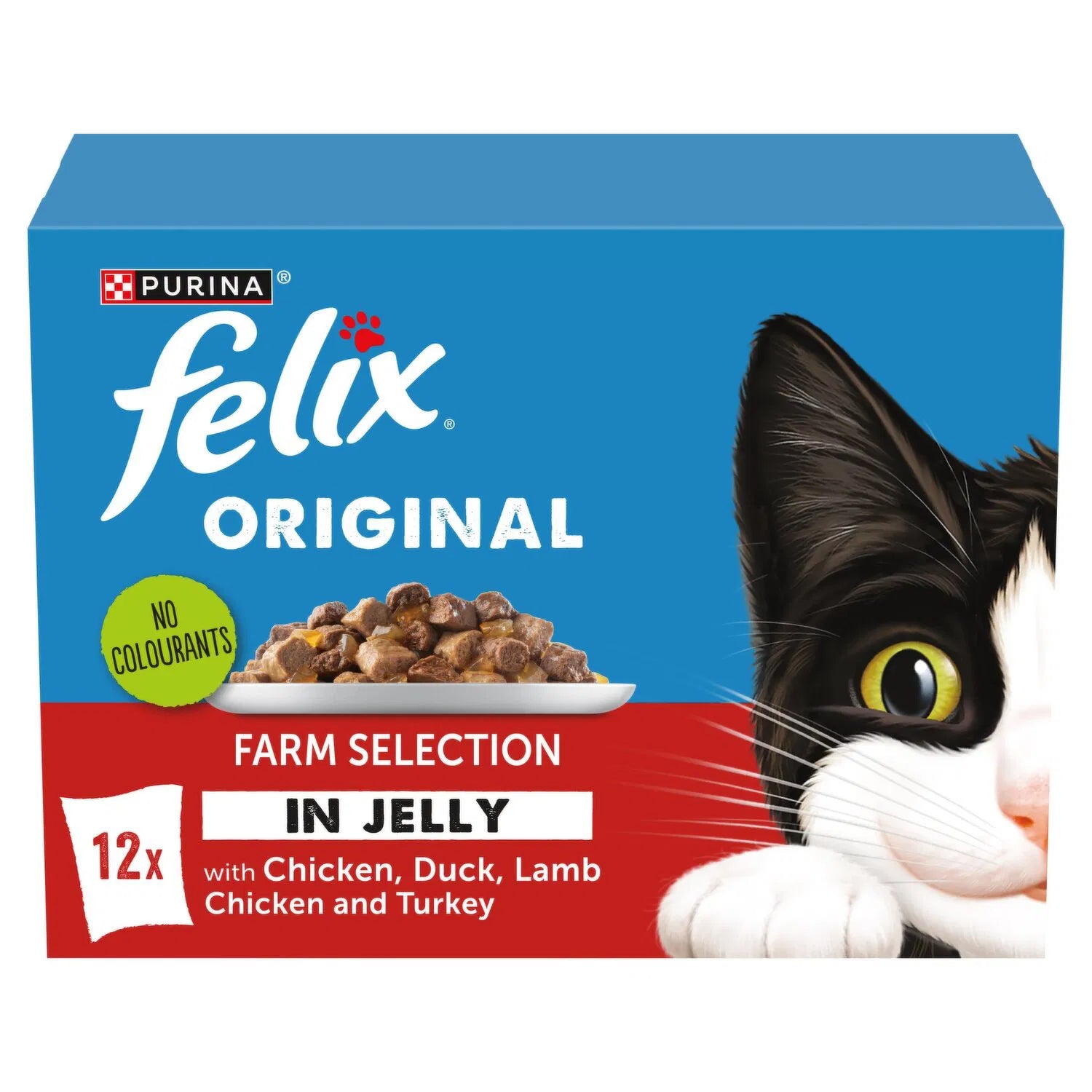 4 x Felix Original Farm Selection In Jelly Wet Cat Food 12X85G