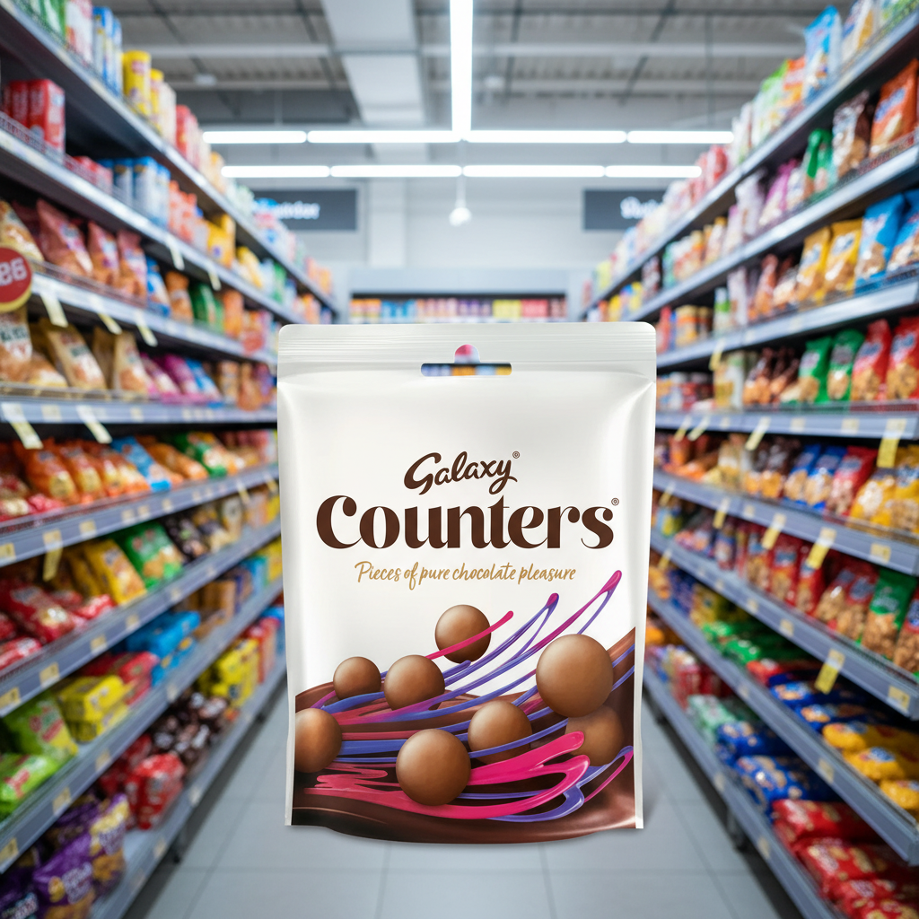 15 x Galaxy Counters Milk Chocolate Buttons Pouch Bag 112G