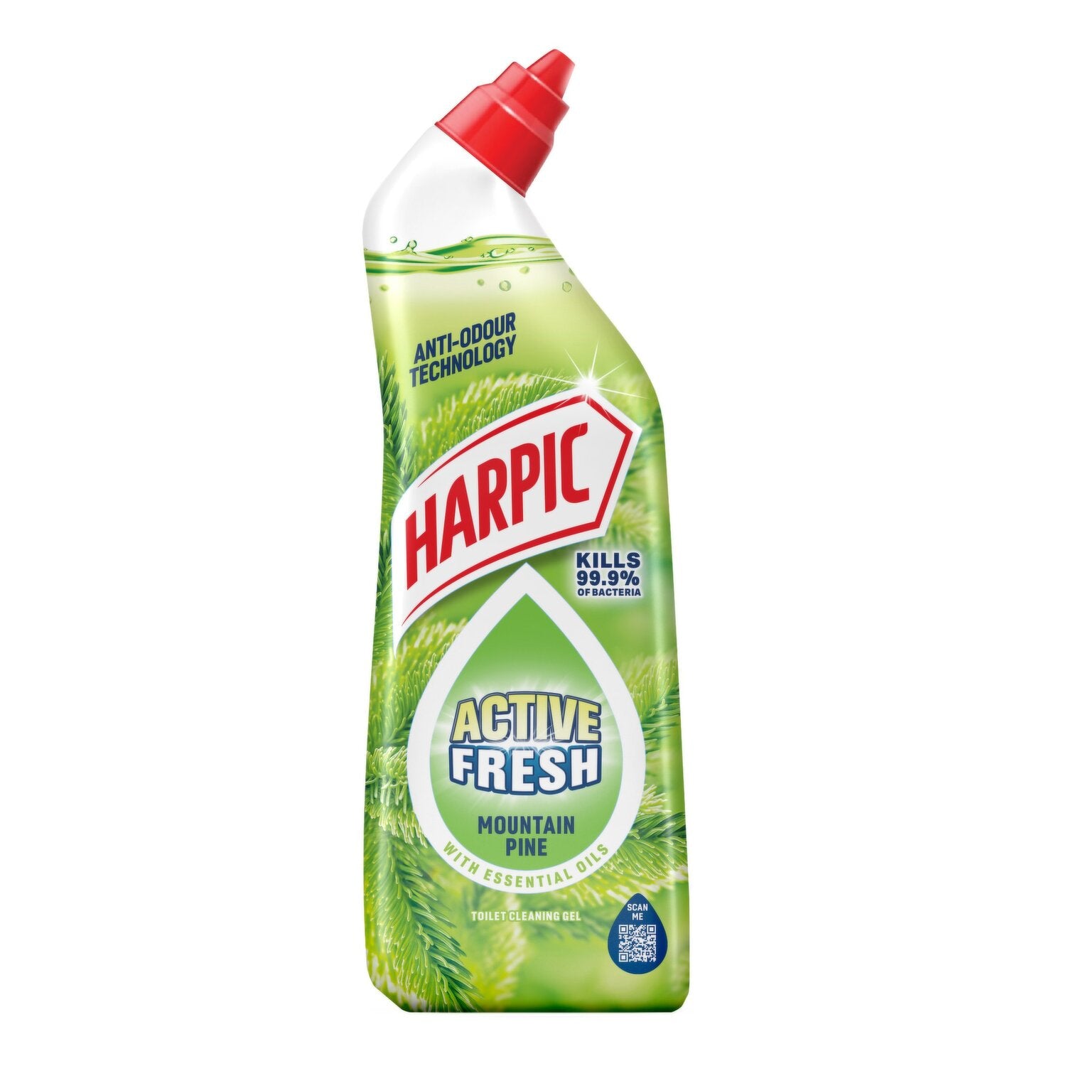 12 x Harpic Active Fresh Mountain Pine Toilet Cleaning Gel 750 Ml