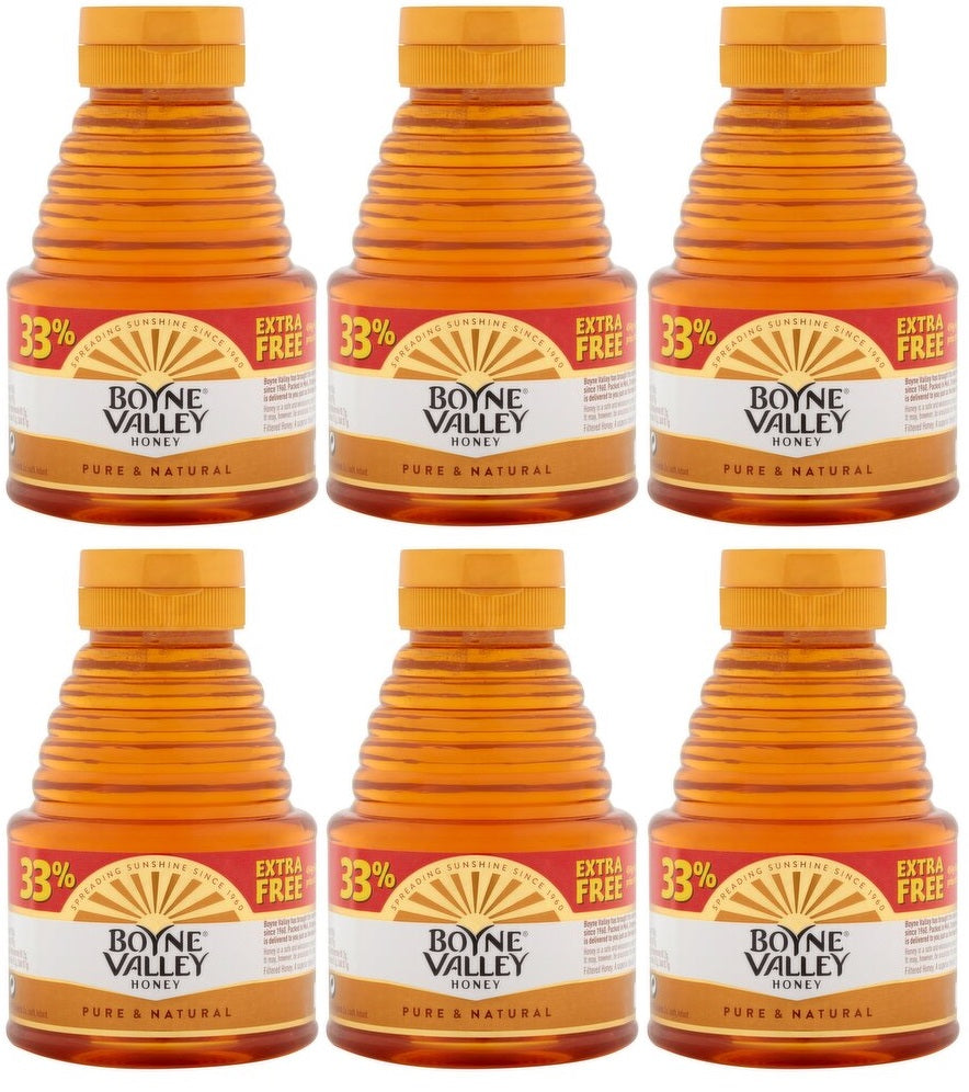6 x Boyne Valley Honey 340G + 33% Extra Free Squeezy