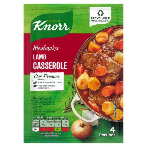 16 x Knorr Mealmaker Lamb Casserole 47G