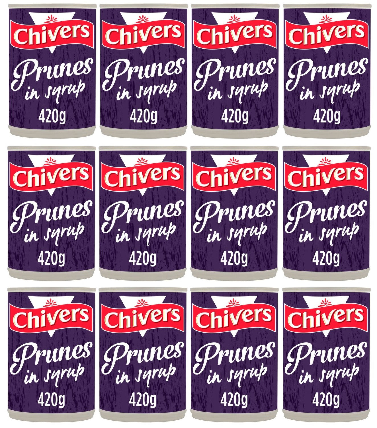 12 x Chivers Prunes In Syrup 420G