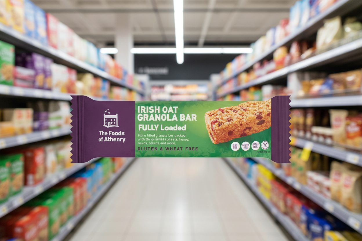 20 x The Foods Of Athenry Irish Oat Granola Bar Fully Loaded 55G