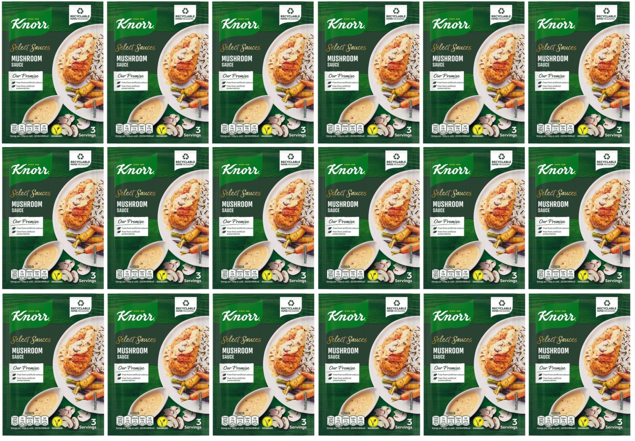 18 x Knorr Select Sauces Mushroom Sauce 40G