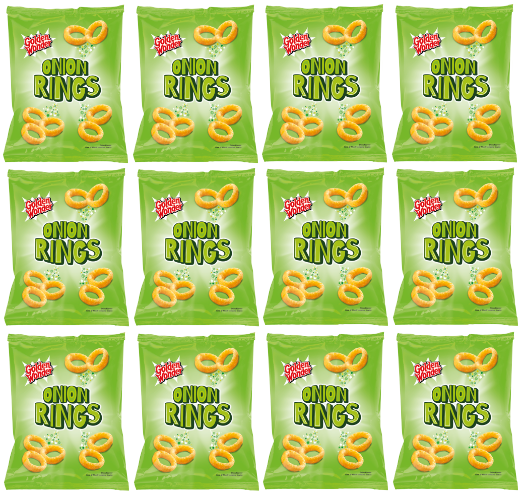 12 x Golden Wonder Onion Rings 150Gm