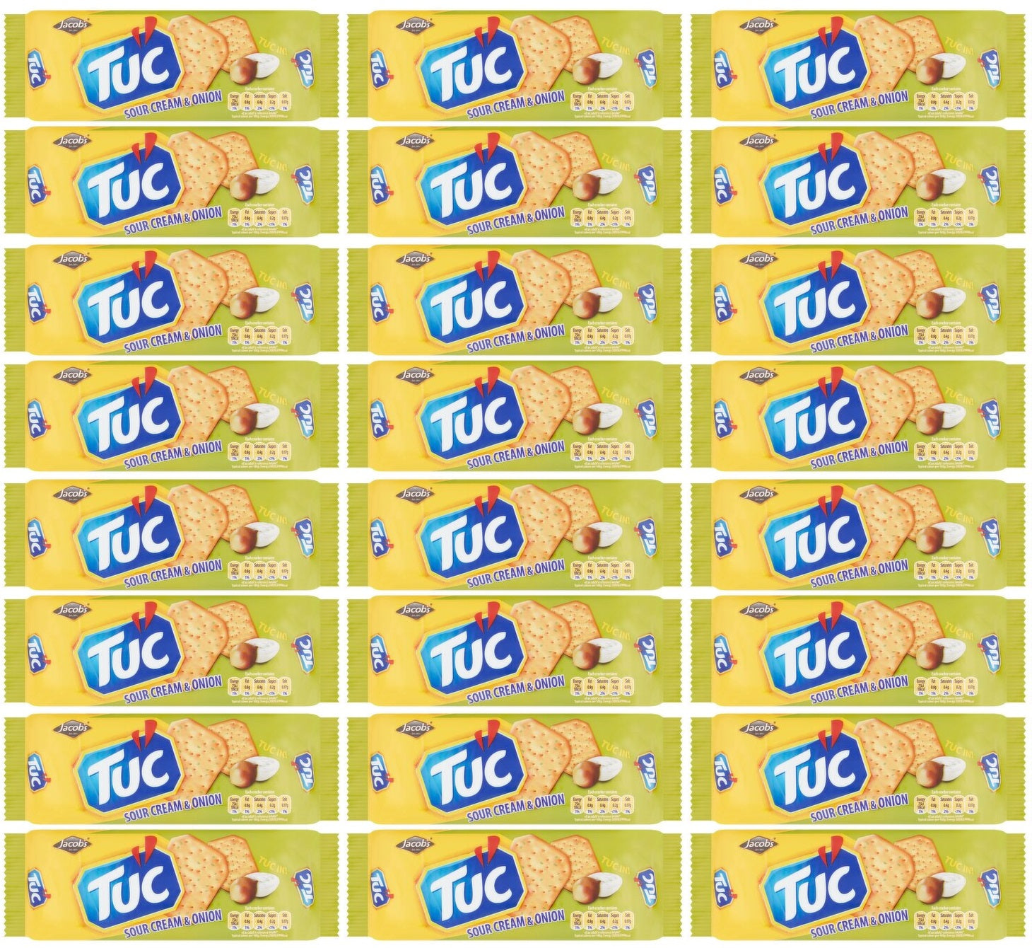 24 x Jacob's Tuc Sour Cream & Onion 100G