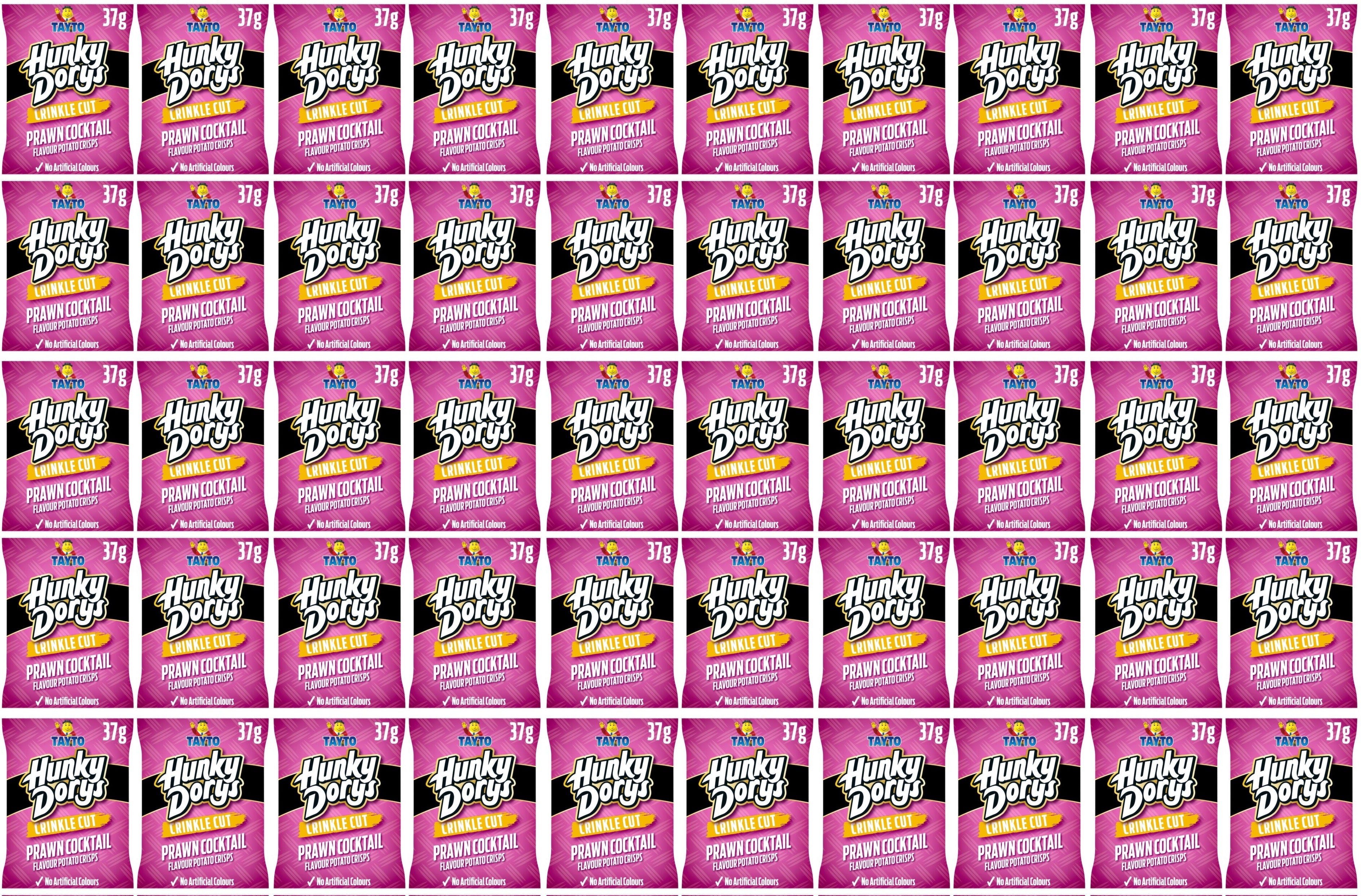 50 x Hunky Dorys Prawn Cocktail 37G