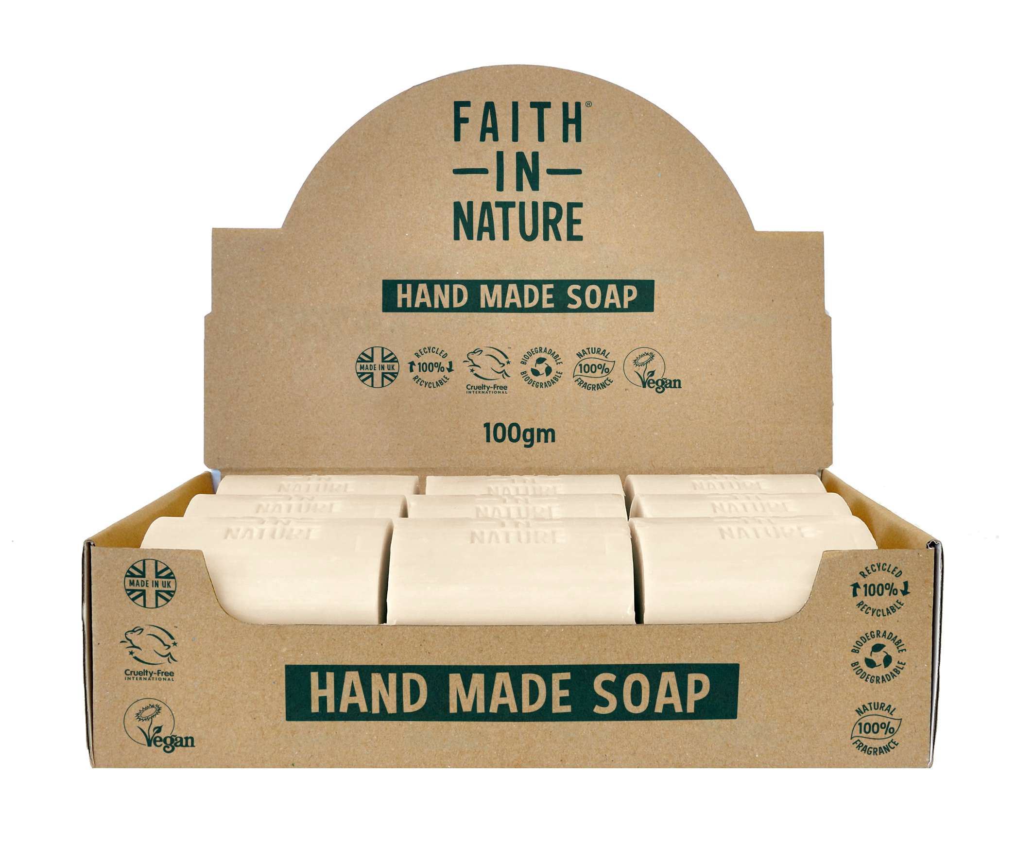 18 x Faith In Nature Lavender Soap Unpackaged - 100g