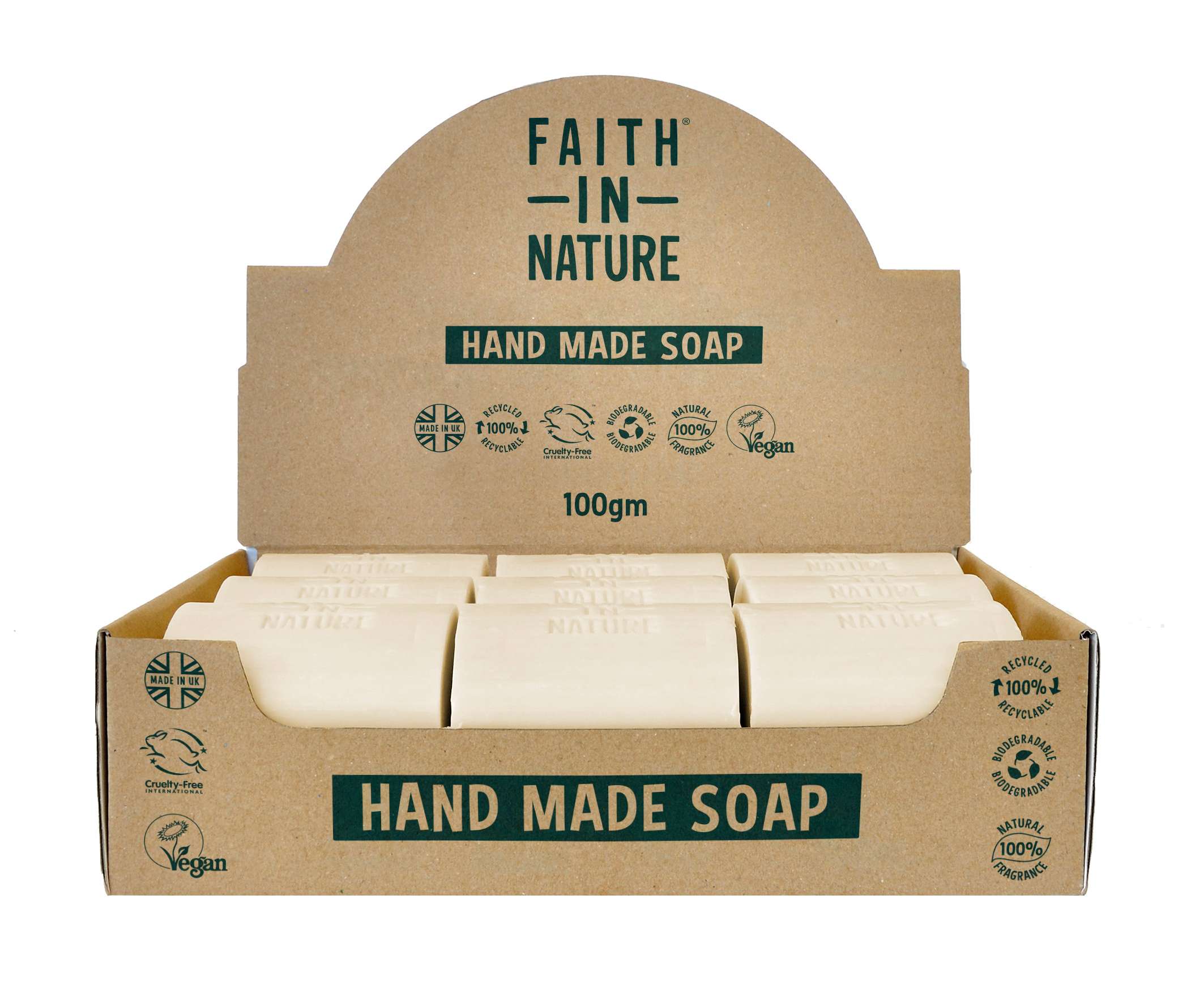 18 x Faith In Nature Orange Soap Unpackaged - 100g