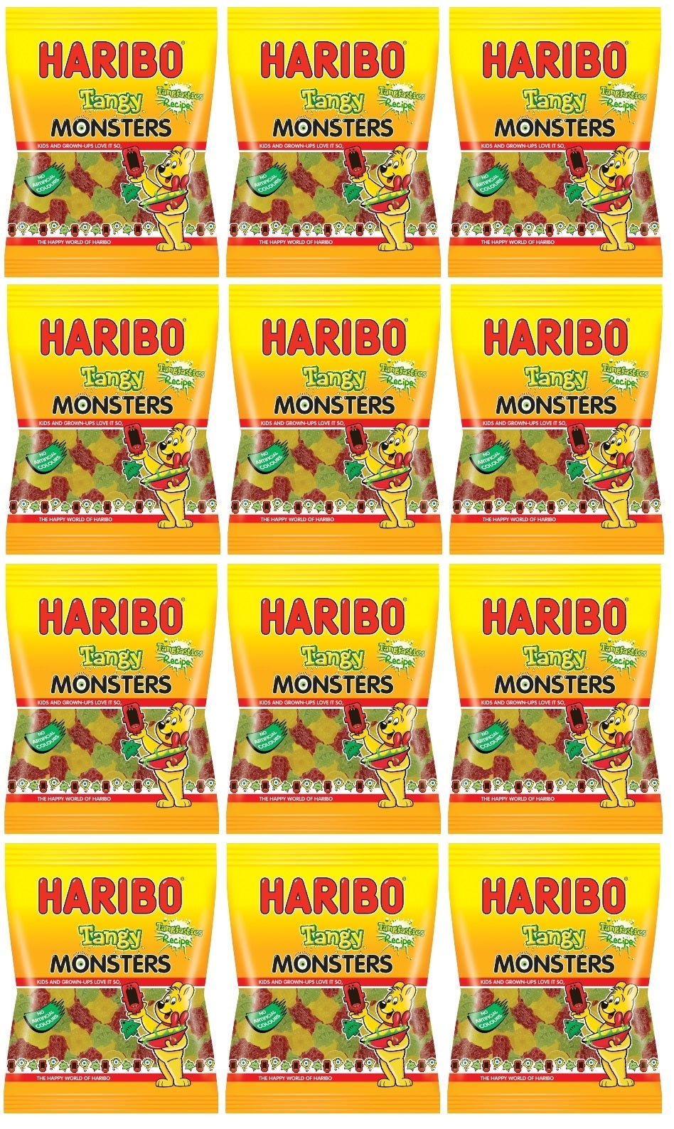 12 X Haribo Monsters Zing Share Size Sweets Bag 140GM
