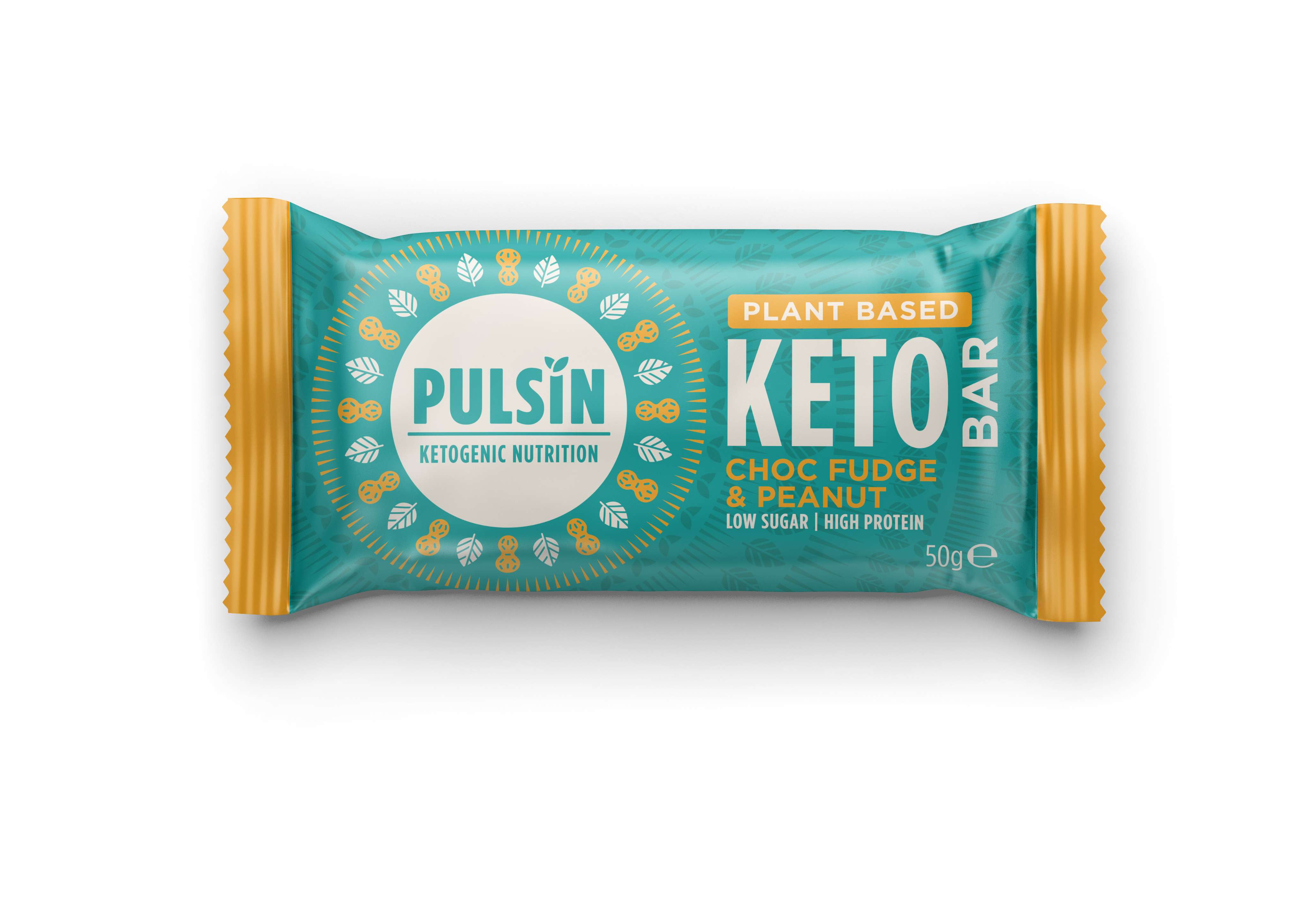 18 x Pulsin Choc Fudge & Peanut Keto Bar - 50g