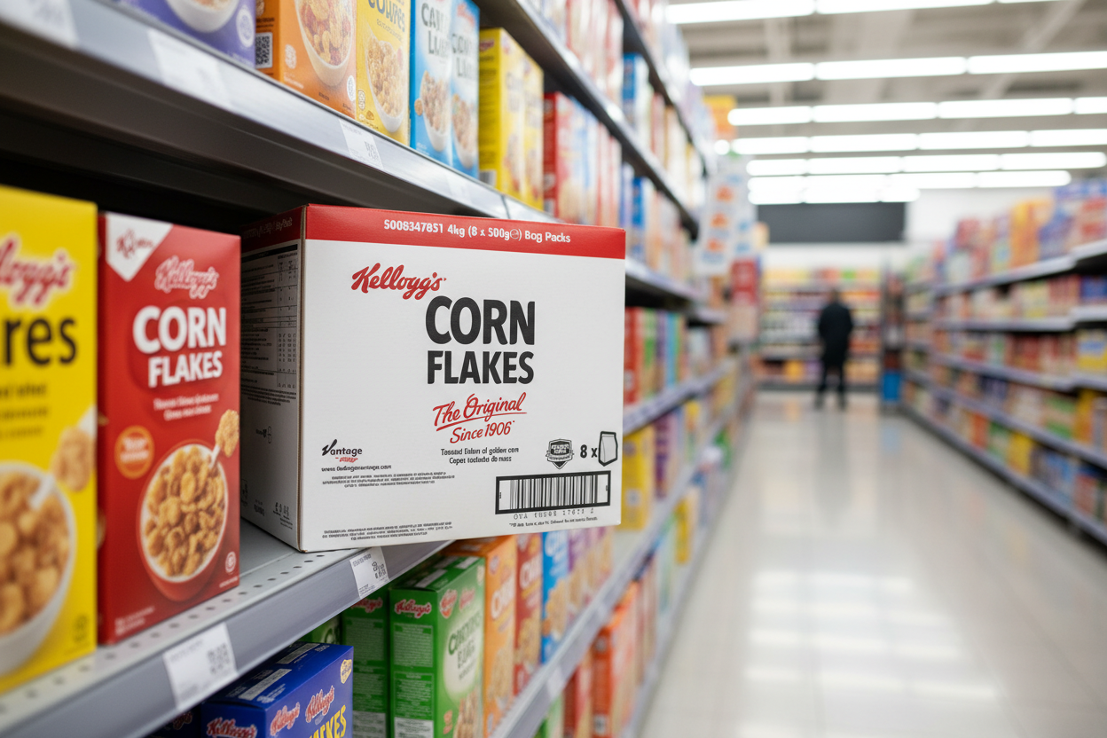 8 x Kellogg's Corn Flakes Cereal Bag Pack 8 X 500G (4Kg)