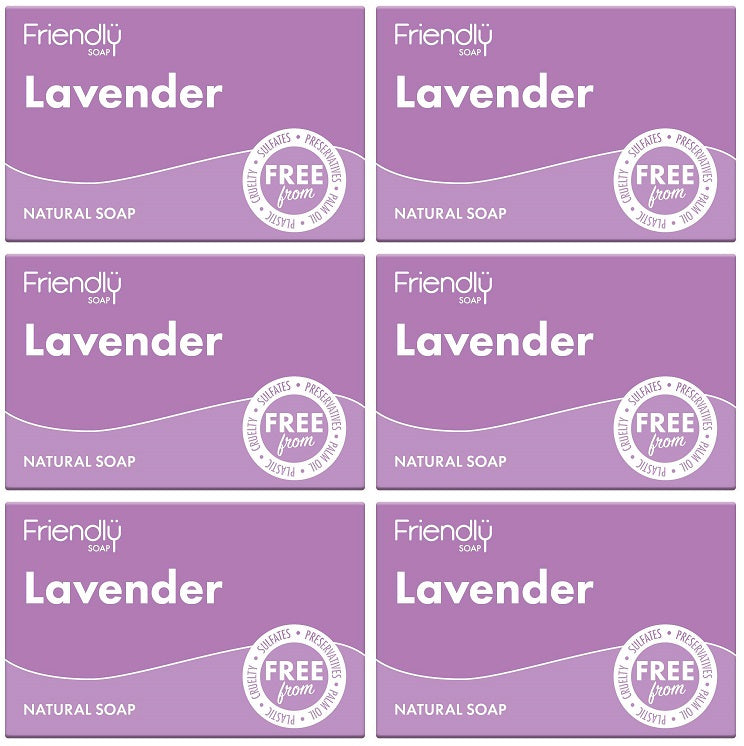 6 x Friendly Soap Lavender Soap - 95g