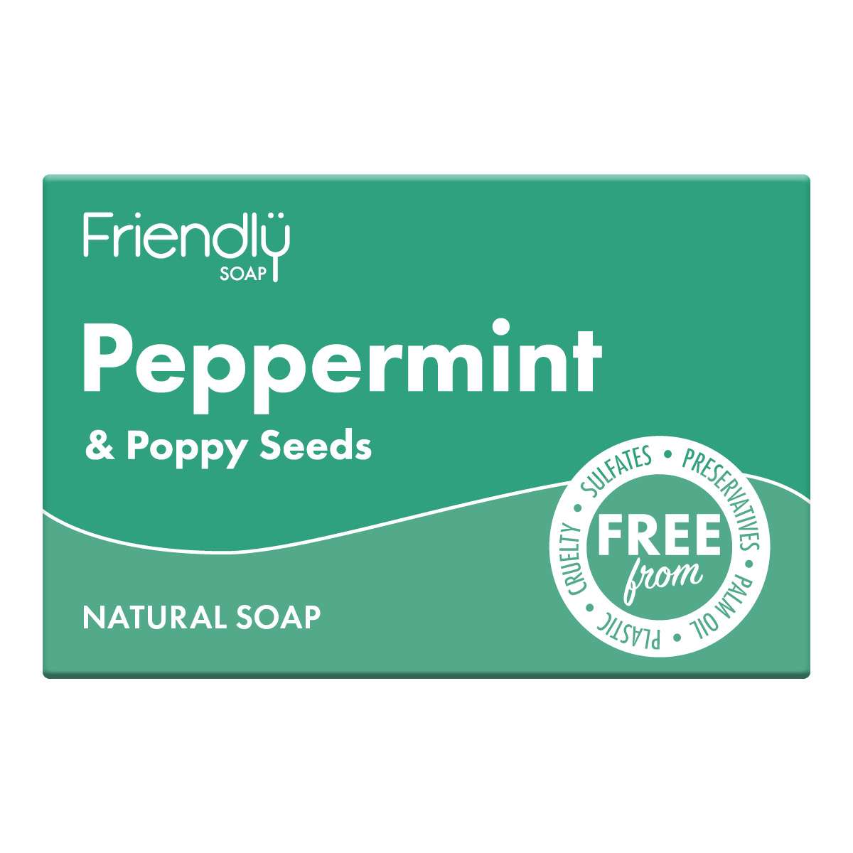 6 x Friendly Soap Peppermint & Poppy Seeds Soap - 95g