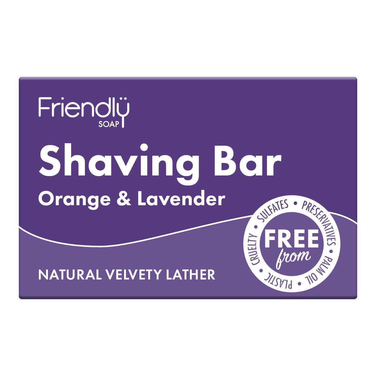 6 x Friendly Soap Orange & Lavender Shaving Bar - 95g