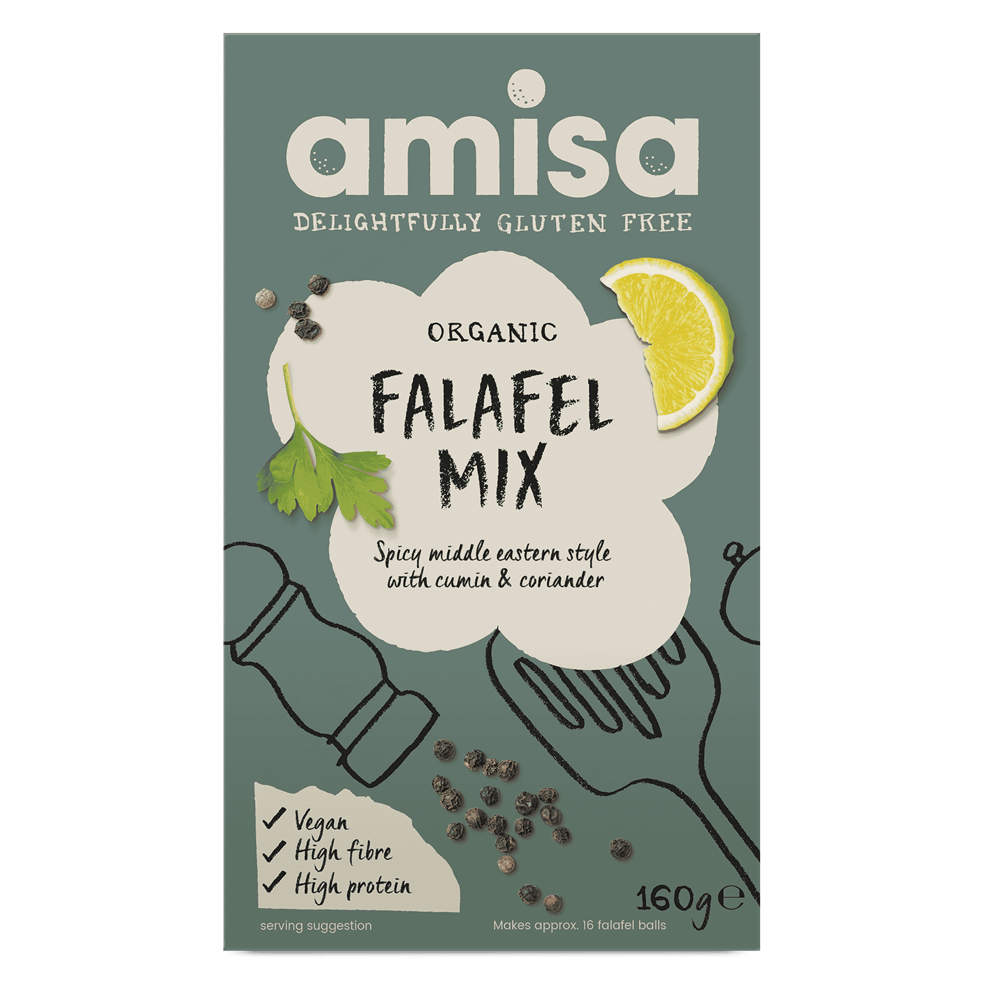 Amisa Organic Falafel Mix - GF - 160g