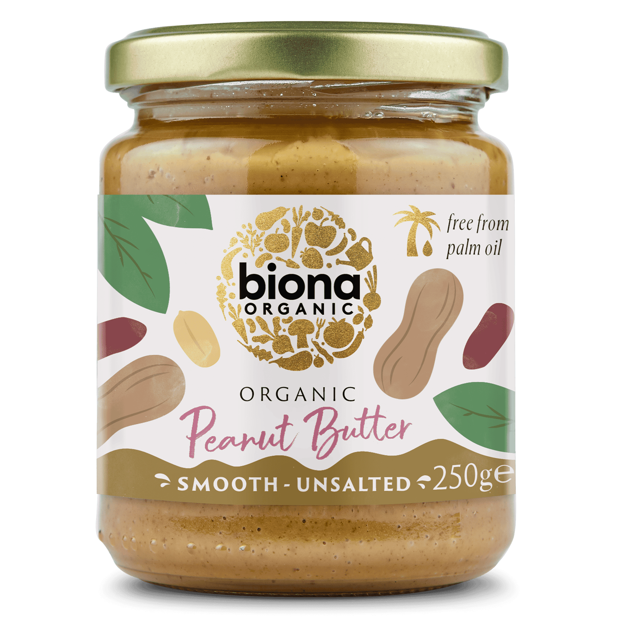 Biona Organic Peanut Butter - Smooth - Unsalted - 250g