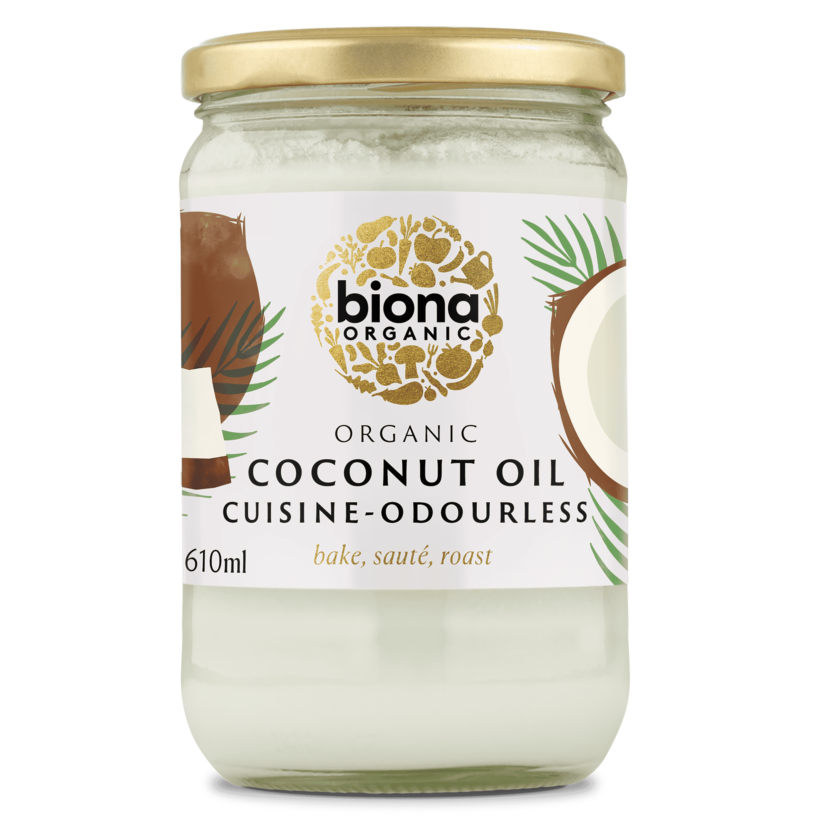 Biona Organic Coconut Oil Cuisine Mild & Odourless - 610ml