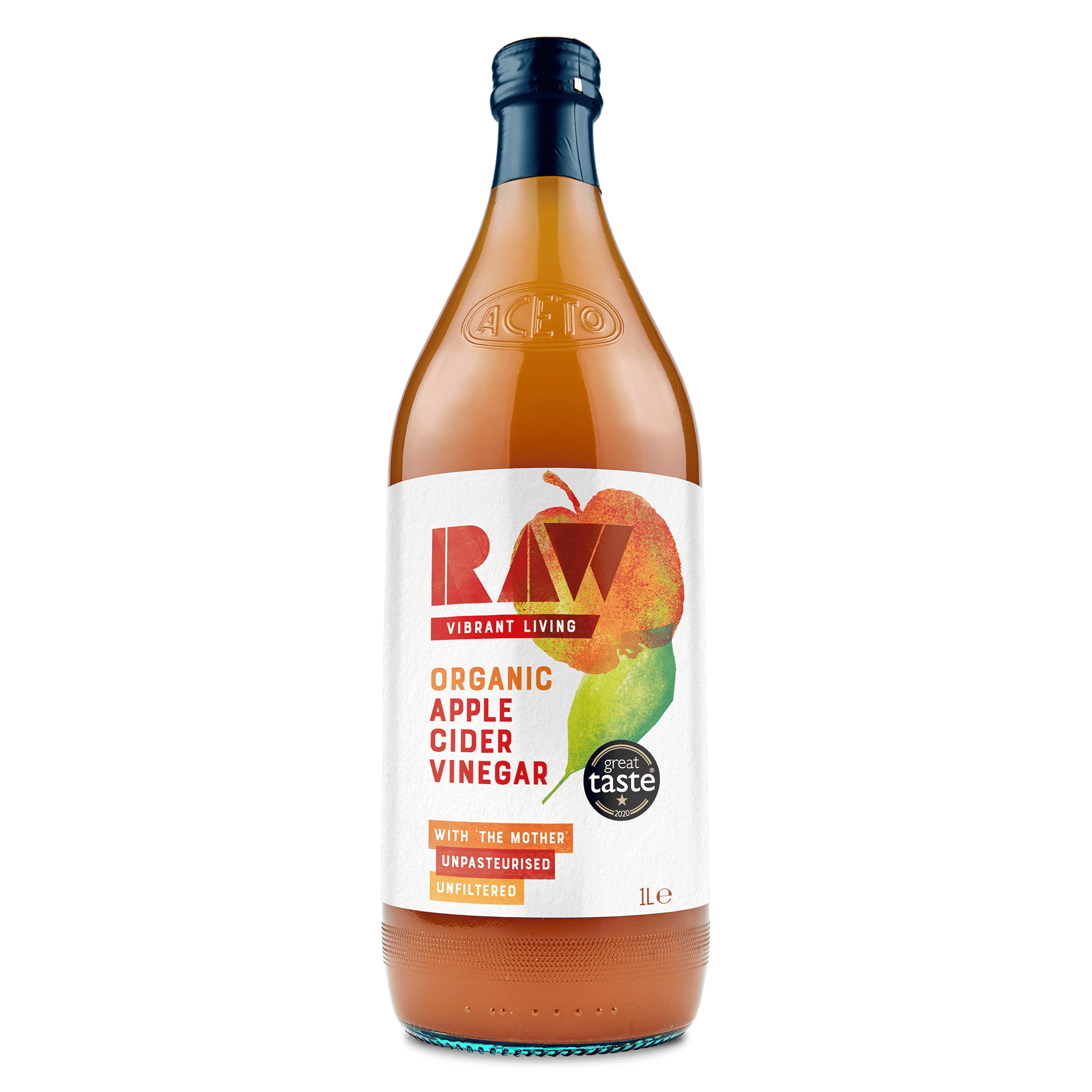 Raw Vibrant Living Raw Org ACV + Mother - 1000ml