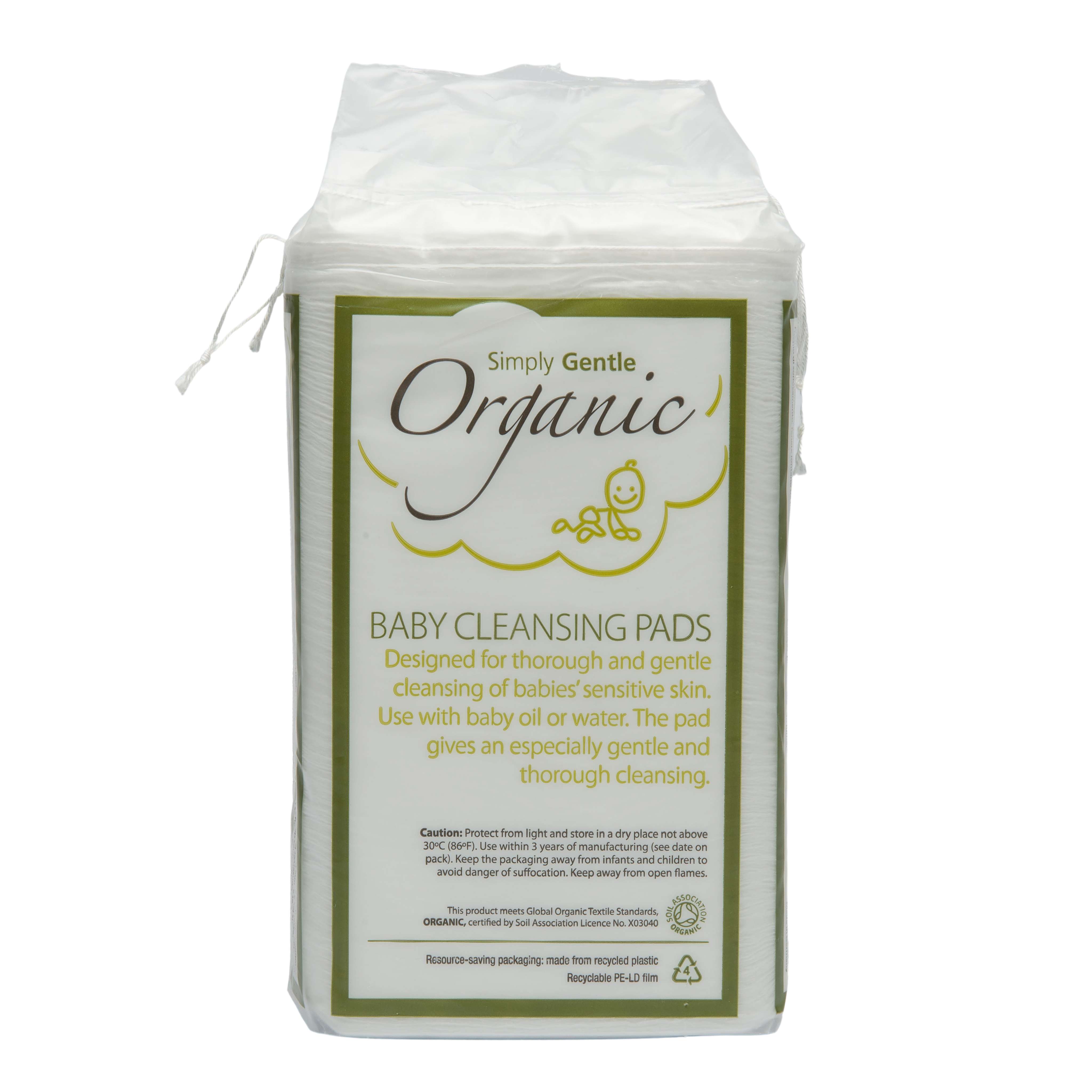 Simply Gentle Cotton rect org Baby Pads - 60pc