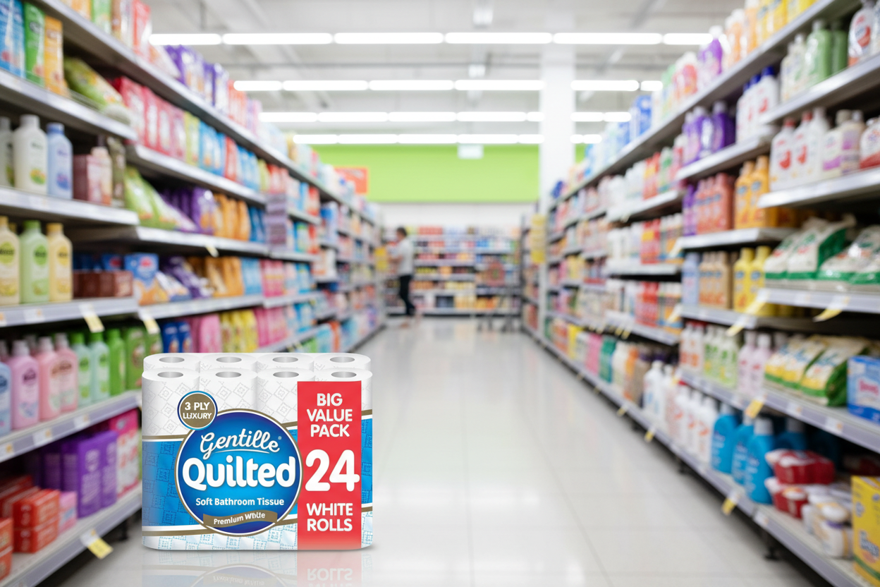 2 x Gentille 3Ply Toilet Tissue 24 Rolls