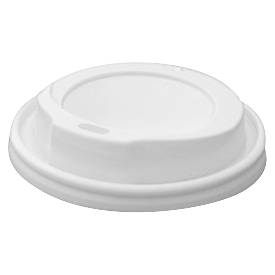 100 x Hot Cup Lid White 10/12/16Oz - Huh 90Mm
