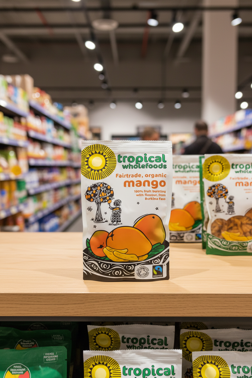 14 x Tropical Wholefoods Fairtrade Organic Mango - 100g