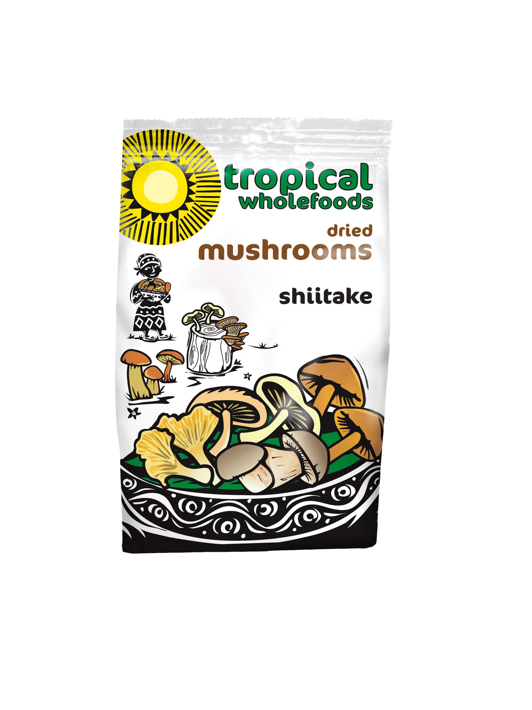 6 x Tropical Wholefoods Shiitake Mushrooms - 50g